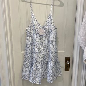 Petal and Pup blue floral sun dress
